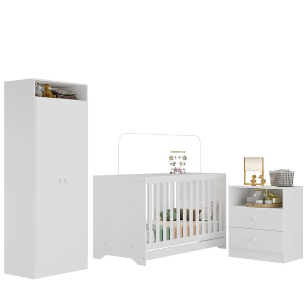 Quarto Infantil Completo Encanto Multimóveis Branco - Imagem 3