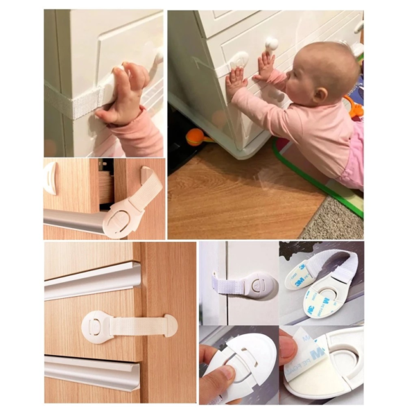 10 Und – Trava De Gaveta Armario Seguranca Protecao Bebe - Imagem 6
